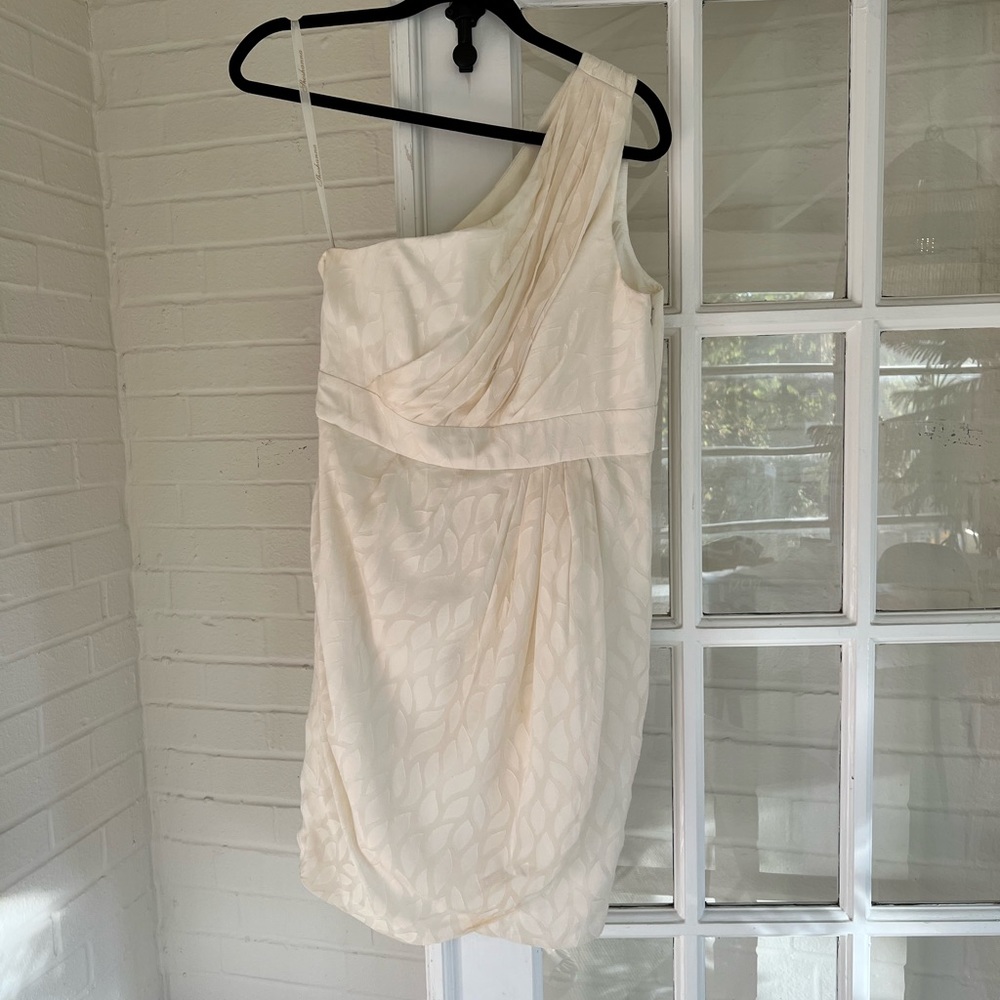 Shoshanna white one shoulder dress
